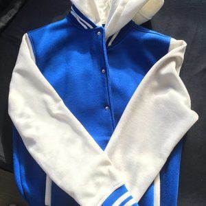 Blue and White Varsity Jacket